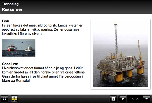 Skjermdump fra Xerte